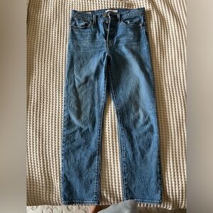 Levi wedgie straight denim button fly